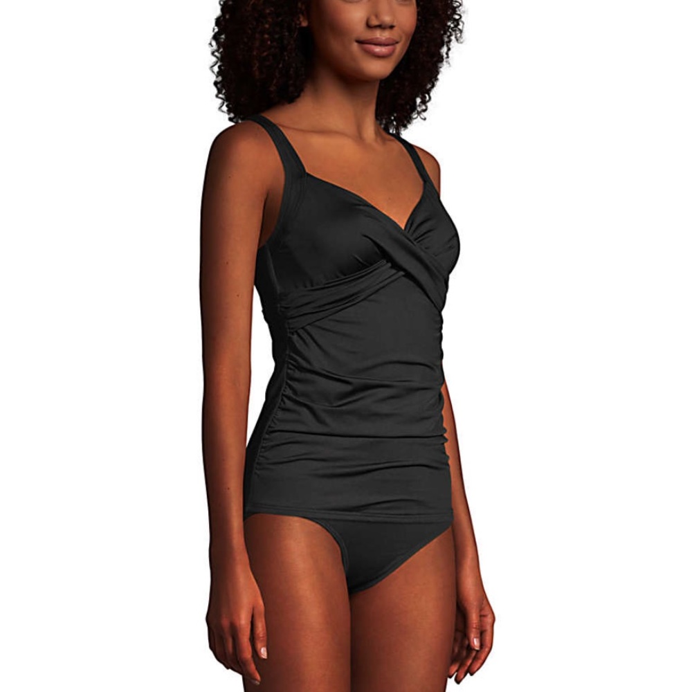 Lands End Women's DDD-Cup Tankini Top EUC 16